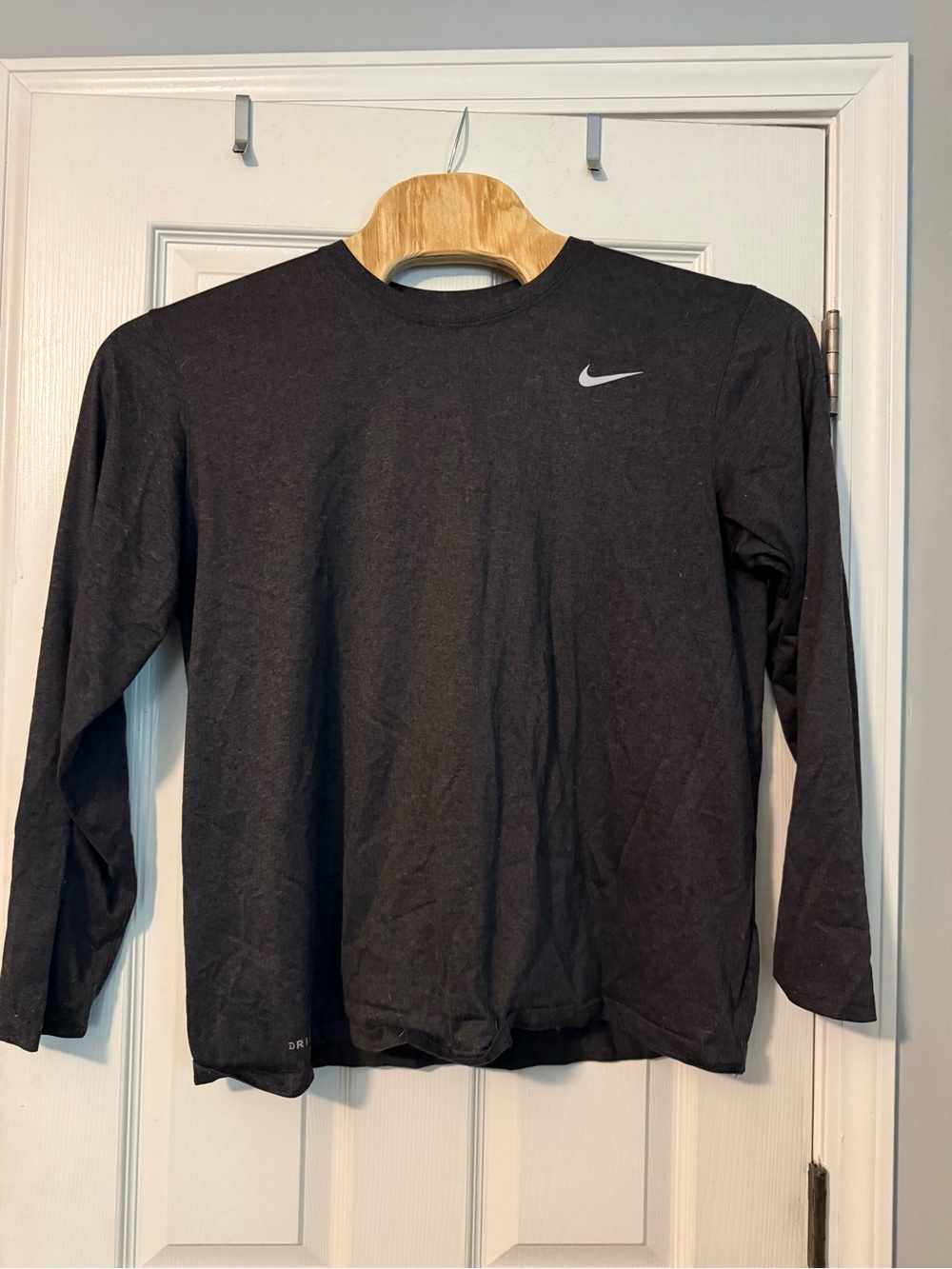 Nike Gray Heather Dri-FIT Long Sleeve Top L